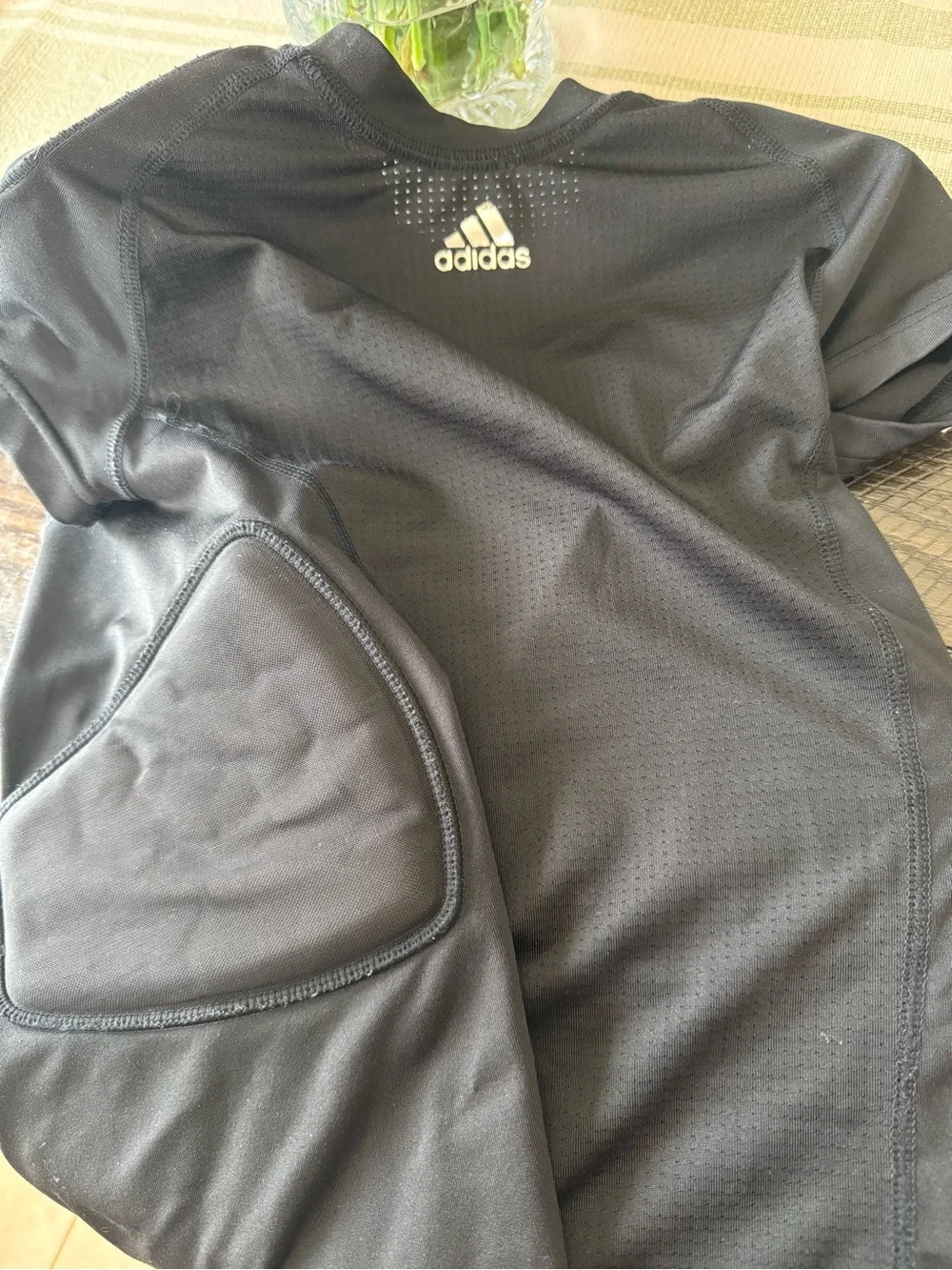 adidas Boys Black Athletic Short-Sleeve Jersey
